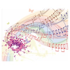 Music Notes Abstract Double Sided Flano Blanket (medium)  by HermanTelo