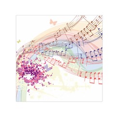 Music Notes Abstract Small Satin Scarf (square)