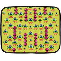 Power Can Be Flowers And Ornate Colors Decorative Fleece Blanket (mini) by pepitasart