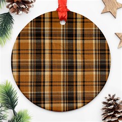 Tartan Design Ornament (round) by impacteesstreetwearfour