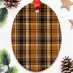 Tartan Design Ornament (oval) by impacteesstreetwearfour