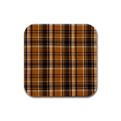 Tartan Design Rubber Square Coaster (4 Pack)  by impacteesstreetwearfour