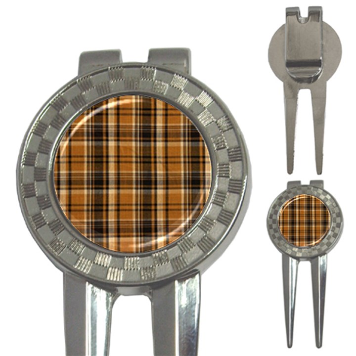 Tartan Design 3-in-1 Golf Divots