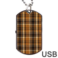 Tartan Design Dog Tag Usb Flash (two Sides) by impacteesstreetwearfour