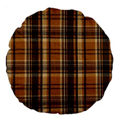 Tartan Design Large 18  Premium Round Cushions by impacteesstreetwearfour