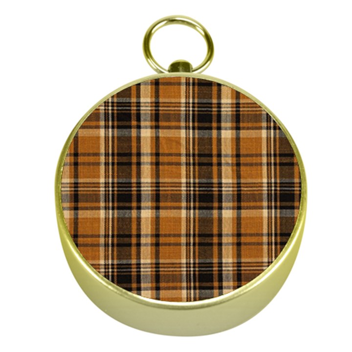 Tartan Design Gold Compasses