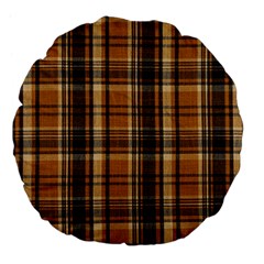 Tartan Design Large 18  Premium Flano Round Cushions by impacteesstreetwearfour