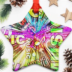 Music Abstract Sound Colorful Ornament (star)