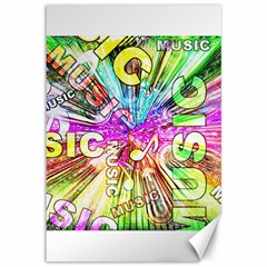 Music Abstract Sound Colorful Canvas 12  X 18  by Mariart