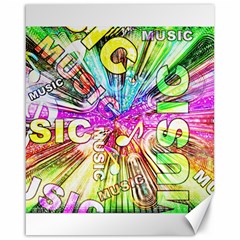 Music Abstract Sound Colorful Canvas 16  X 20  by Mariart