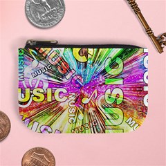 Music Abstract Sound Colorful Mini Coin Purse by Mariart