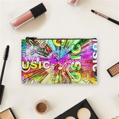 Music Abstract Sound Colorful Cosmetic Bag (small) by Mariart