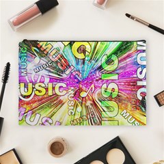 Music Abstract Sound Colorful Cosmetic Bag (large) by Mariart