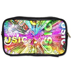 Music Abstract Sound Colorful Toiletries Bag (two Sides) by Mariart