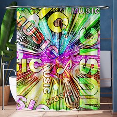 Music Abstract Sound Colorful Shower Curtain 60  X 72  (medium) 