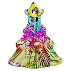 Music Abstract Sound Colorful Ornament (christmas Tree)  by Mariart