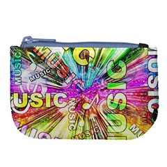 Music Abstract Sound Colorful Large Coin Purse by Mariart