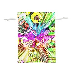 Music Abstract Sound Colorful Lightweight Drawstring Pouch (s) by Mariart