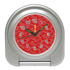 Background Abstraction Red Gray Travel Alarm Clock