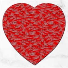 Background Abstraction Red Gray Jigsaw Puzzle (Heart)