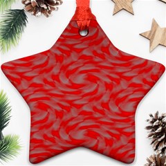 Background Abstraction Red Gray Star Ornament (Two Sides)