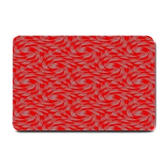 Background Abstraction Red Gray Small Doormat 