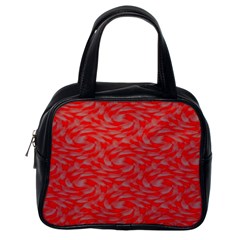 Background Abstraction Red Gray Classic Handbag (one Side) by HermanTelo