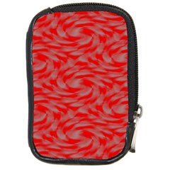 Background Abstraction Red Gray Compact Camera Leather Case