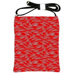 Background Abstraction Red Gray Shoulder Sling Bag