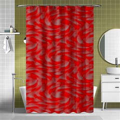 Background Abstraction Red Gray Shower Curtain 48  X 72  (small) 