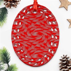 Background Abstraction Red Gray Ornament (oval Filigree)