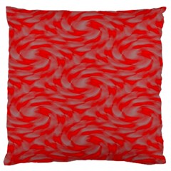 Background Abstraction Red Gray Large Cushion Case (one Side) by HermanTelo