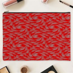 Background Abstraction Red Gray Cosmetic Bag (xxxl) by HermanTelo