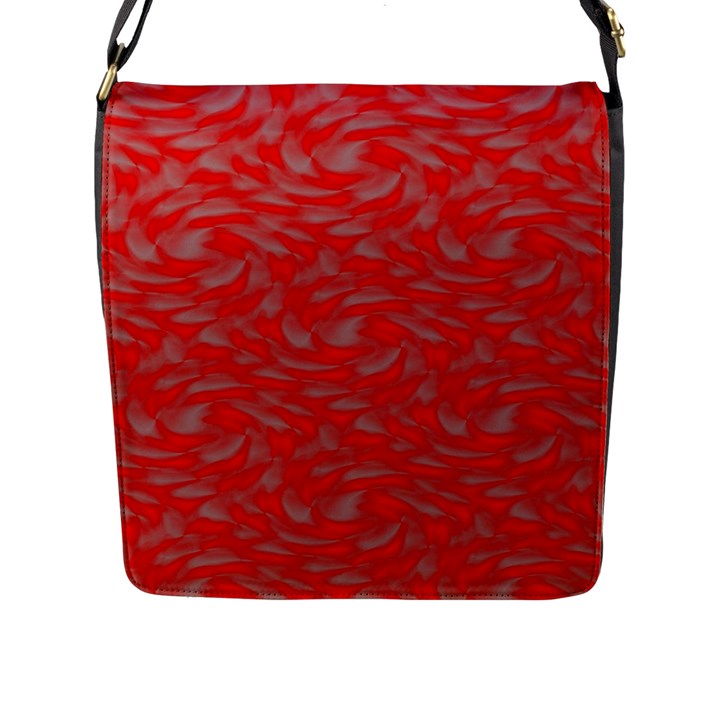 Background Abstraction Red Gray Flap Closure Messenger Bag (L)