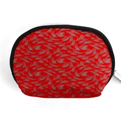 Background Abstraction Red Gray Accessory Pouch (medium) by HermanTelo