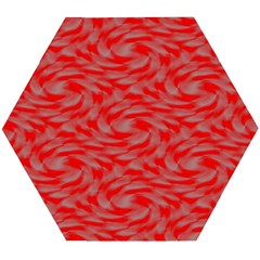 Background Abstraction Red Gray Wooden Puzzle Hexagon