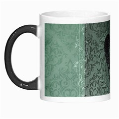 Elegant Heart With Piano And Clef On Damask Background Morph Mugs by FantasyWorld7