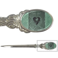 Elegant Heart With Piano And Clef On Damask Background Letter Opener by FantasyWorld7