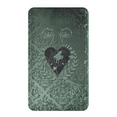 Elegant Heart With Piano And Clef On Damask Background Memory Card Reader (rectangular) by FantasyWorld7