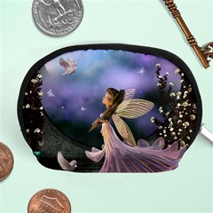 Little Fairy With Dove Accessory Pouch (medium) by FantasyWorld7