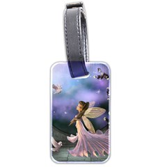 Little Fairy With Dove Luggage Tag (two Sides) by FantasyWorld7