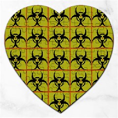 Biohazard Sign Jigsaw Puzzle (heart) by ArtworkByPatrick