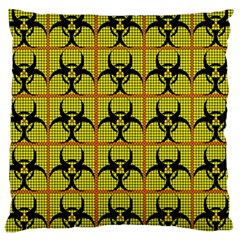 Biohazard Sign Large Cushion Case (two Sides) by ArtworkByPatrick