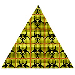 Biohazard Sign Wooden Puzzle Triangle by ArtworkByPatrick