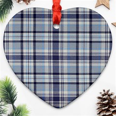 Tartan Design 2 Ornament (heart) by impacteesstreetwearfour