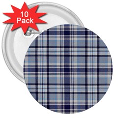 Tartan Design 2 3  Buttons (10 Pack)  by impacteesstreetwearfour