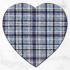 Tartan Design 2 Jigsaw Puzzle (heart) by impacteesstreetwearfour