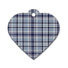 Tartan Design 2 Dog Tag Heart (one Side) by impacteesstreetwearfour