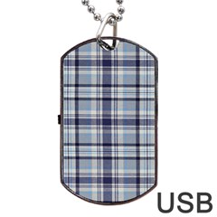 Tartan Design 2 Dog Tag Usb Flash (two Sides) by impacteesstreetwearfour