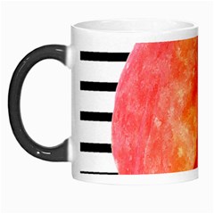 Tulip Watercolor Red And Black Stripes Morph Mugs by picsaspassion